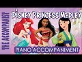 A Disney Princess Medley - Mulan - Ariel - Moana - Piano Accompaniment - Karaoke