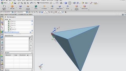 Tetraeder variant Siemens NX 8 / 8.5 Surface Training - Sew - Trim - Extrude