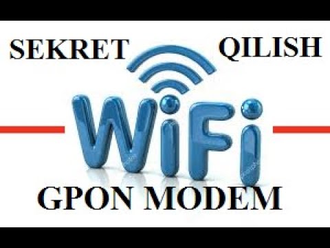 GPON Wi-Fi ROUTERNI SEKRET QILISH! HAMDA SEKRET Wi-Fi GA ULANISH!
