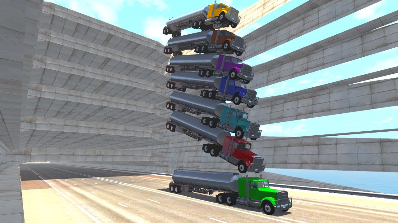 Extreme Maxive Multiple Jumps #1 - BeamNG Drive | Crashes Plus