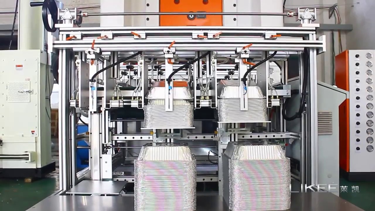 Fully automatic aluminum foil pan machine LKT80 for half pan with 2