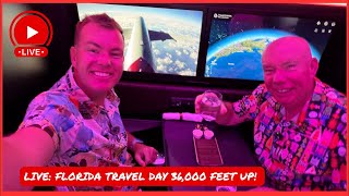 🔴 LIVE FROM 36,000 FEET! ✈️ Flying to Florida Over the Atlantic with Virgin in UPPER CLASS! 😮