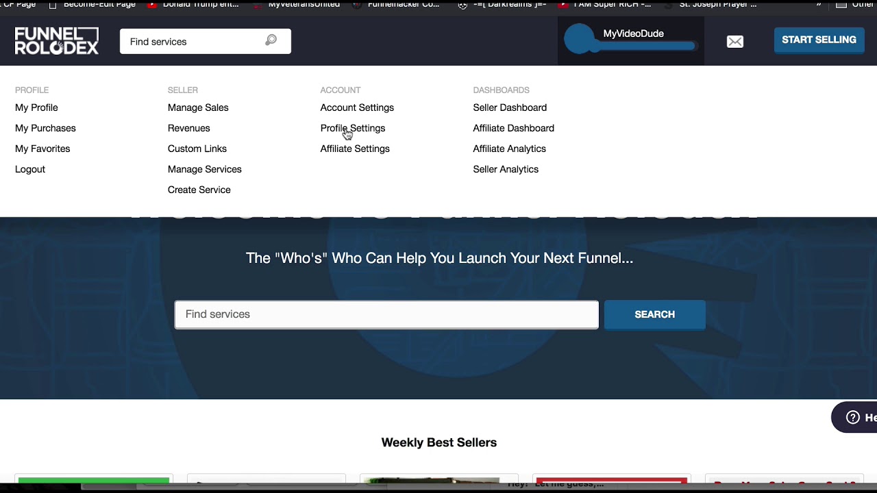 Funnel Rolodex Setting Up A Profile YouTube