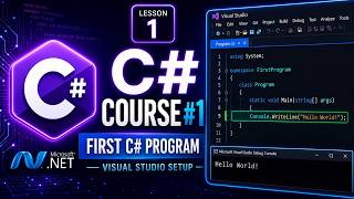 C# Tutorial for Beginners in Urdu/Hindi | Install Visual Studio & Create First C# Program | Lesson 1