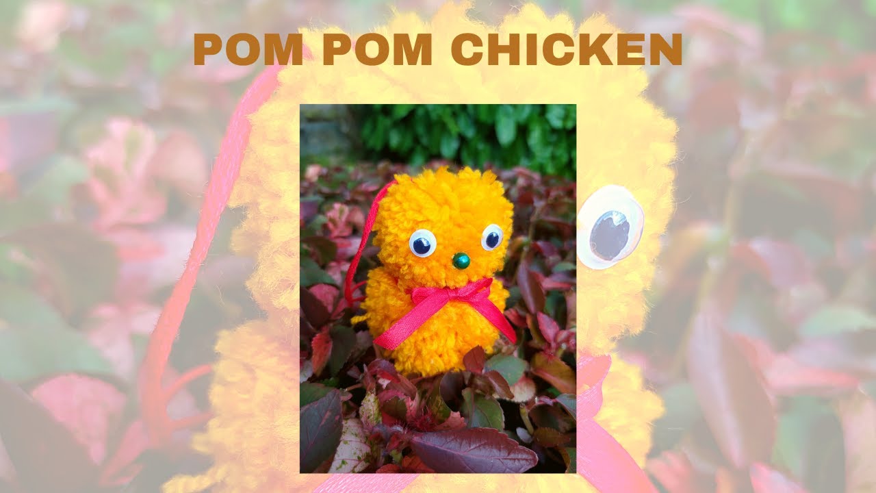 How to make pom pom chicken | Car hanging craft | Yarn chicken | wool chicken