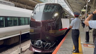 【停止位置を手旗や手作りの標識で現示!651系オマージュカラーのE657系と並ぶ✨】回9520M E655系特別輸送訓練に伴う送り込み回送 E655系(なごみ)東京駅9番線停車!