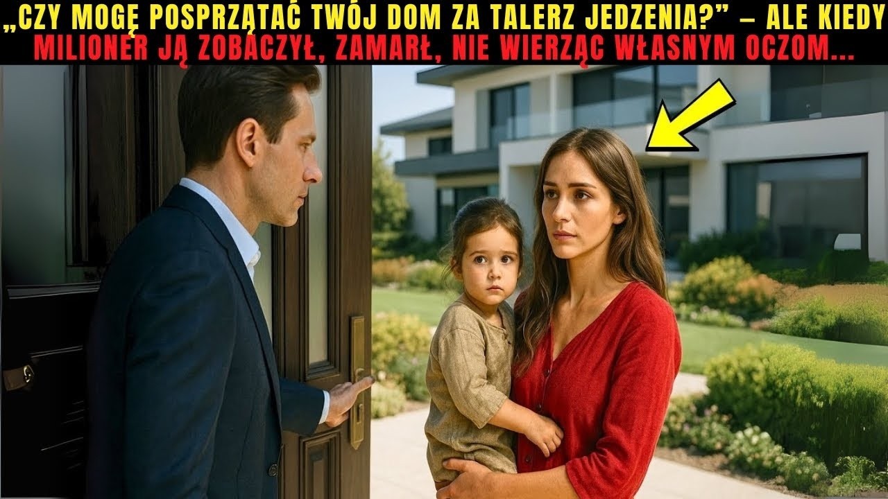 „CZY MOGĘ POSPRZĄTAĆ TWÓJ DOM ZA TALERZ JEDZENIA ”   — ALE KIEDY MILIONER JĄ ZOBACZYŁ, ZAMARŁ!