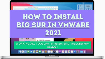 how to install macos big sur on vmware Workstation 2021 on Window 10 Min@Tool is working