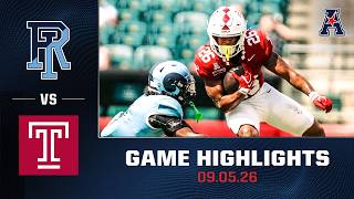 Rhode Island vs. Temple Football Highlights | Sept. 05, 2026