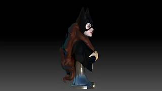 3D Model Bust Stl Batgirl From Batman Dc Comics 3D Model Fanart Version Cg Pyro 3D Printing