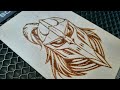 Knight Design Engraved in Wood / Laser Engraver Art