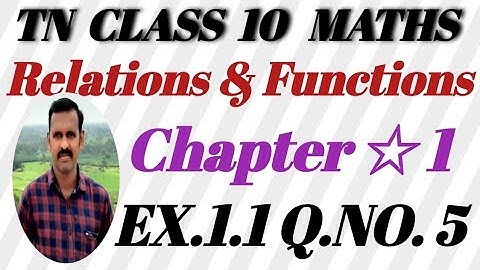 TN Class 10th Maths | Exercise 1.1 |Q.NO.5 | Chapter.1 | Relations and Functions