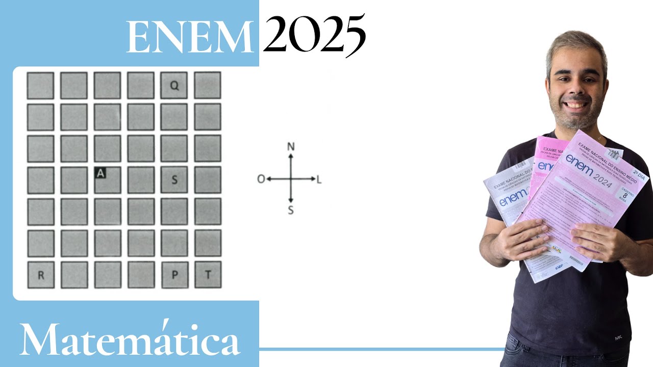 ENEM 2025 - Os quadrados em cinza na figura representam os quarteirões de uma parte do bairro onde