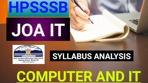 HPSSSB JOA IT || EXAM ANALYSIS || SYLLABUS OF JOA IT EXAMINATION