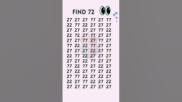 challenge your self to spot 72! in 3 sec? Super Sharp Eyes Can! 🔍👀#brainteasers#iq#shorts