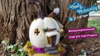 #feltpumpkinhouse #woolywednesday Needle Felt Pumpkin House Tutorial