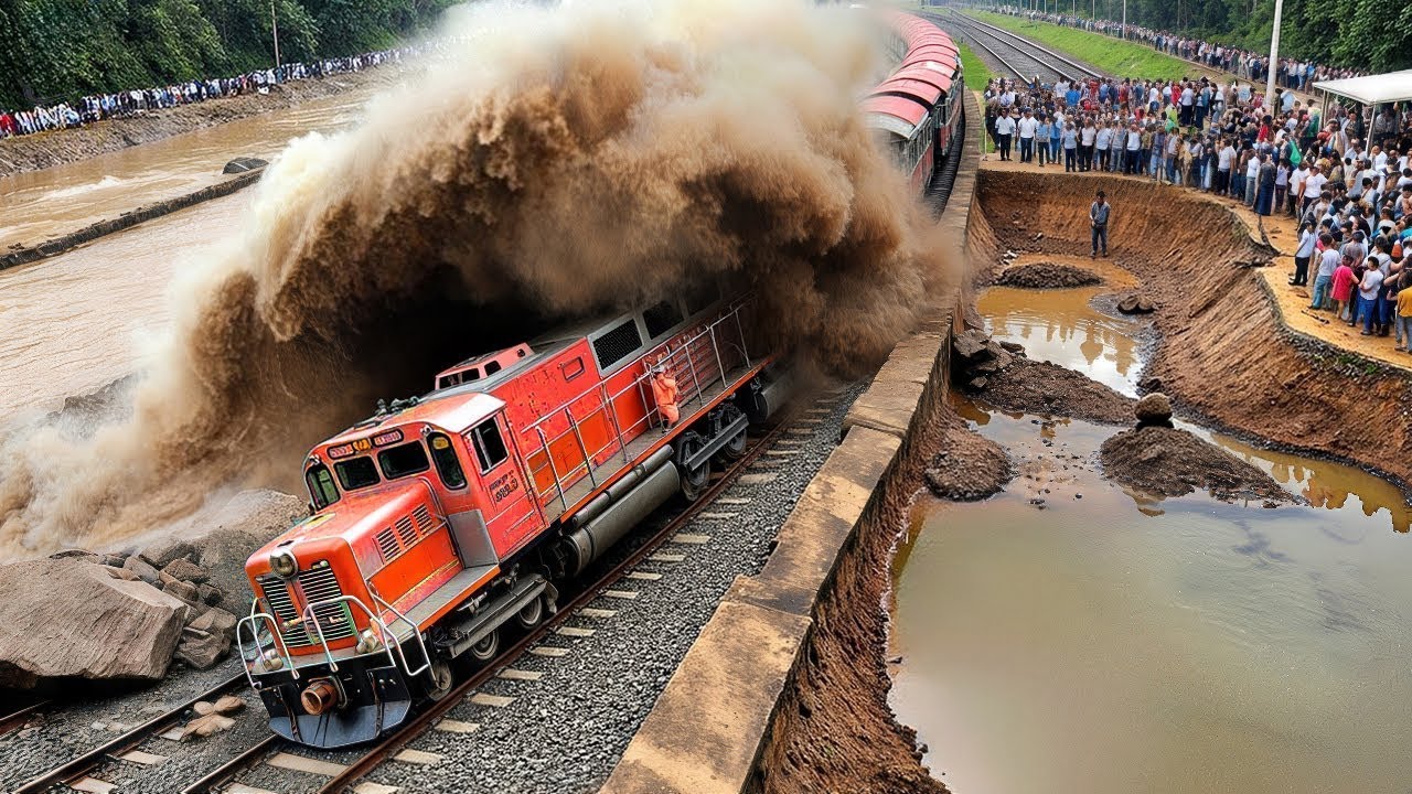 Niesamowite przypadki z pociągami uchwycone na kamerze !