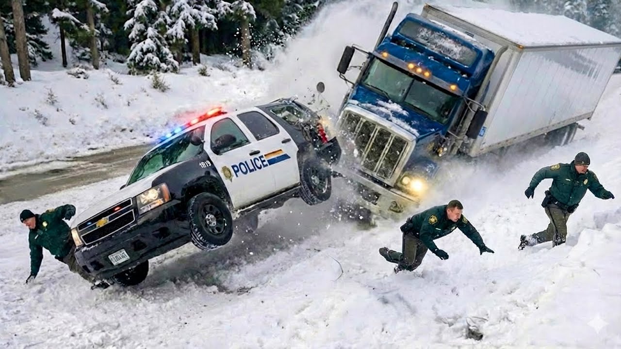 Idiots With Diesel Trucks: Ice Road Madness Caught On Camera | EXTREME Winter Driving Fails #10