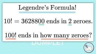 Legendres Formula Elementary Math High School Math