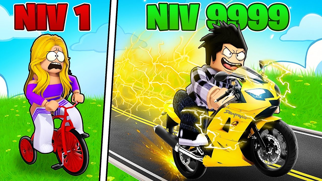 NIVEAU 1 VS NIVEAU 999 MOTO LA PLUS RAPIDE ROBLOX 