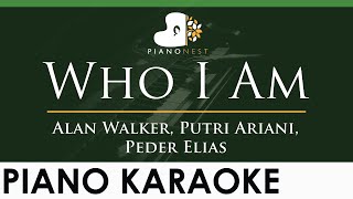 Alan Walker, Putri Ariani, Peder Elias - Who I Am - LOWER Key (Piano Karaoke Instrumental)