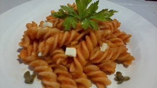 Pasta con jitomate, Pastas Receta #55, Pastas, semana de pastas