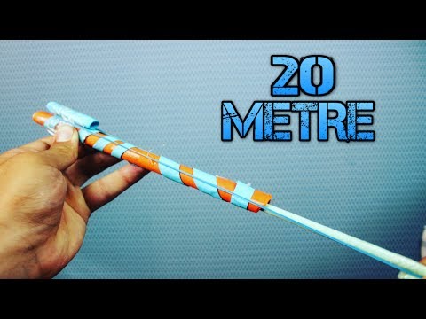 20 Metre Atış Yapabilen Kağıttan Silah Nasıl Yapılır ? / Kolay Tabanca Yapımı