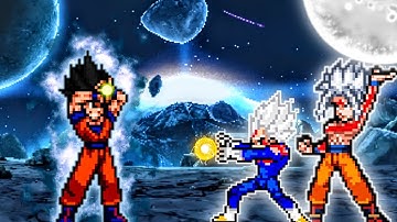 Gokhan TP V2 OP (New) VS Goku Omni God & Vegeta Omni God in Jump Force #mugen