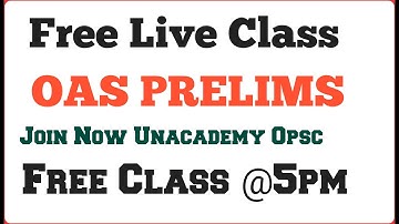 Free Live Class OAS Prelims || Unacademy Opsc || Banking with Rajat