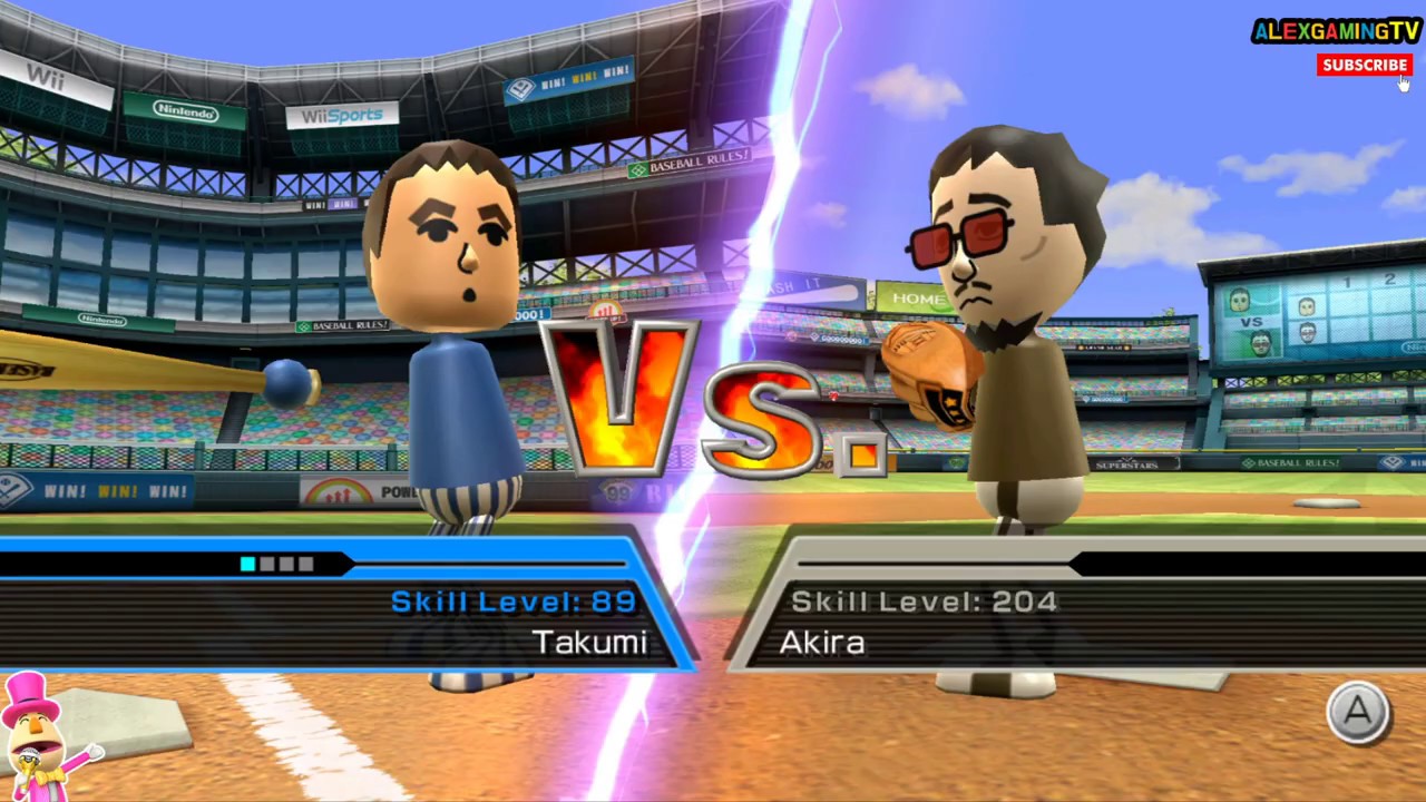 Wii Sports - BaseBall ( Nintendo, 2006) for Wii #024 Player Takumi