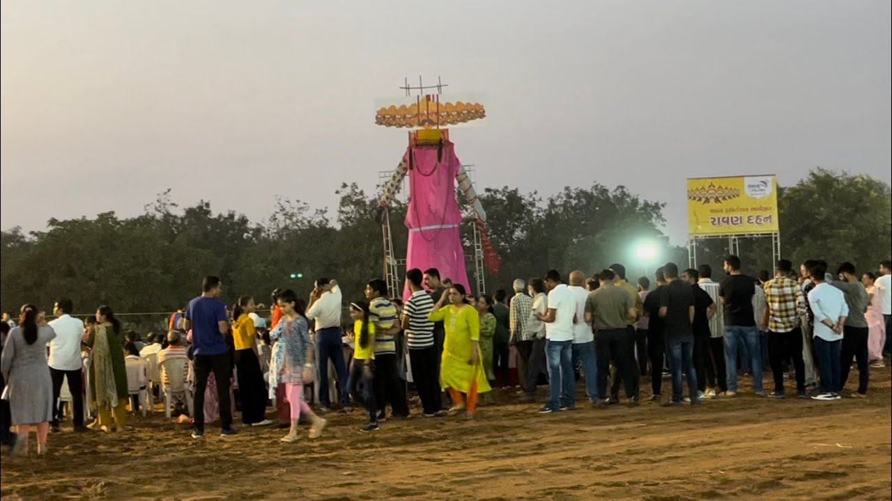 Ravan Dahan In Dussehra With Heeva In Gandhinager 