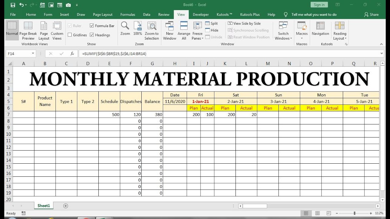 manufacturing production schedule template excel YouTube