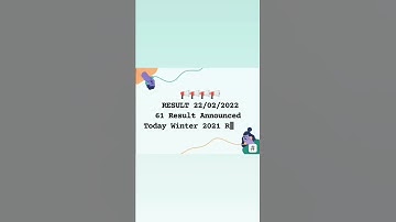 📢 Winter 2021 RESULT 22/02/2022 61 Result Announced Today Gondwana University #reels #short #shorts