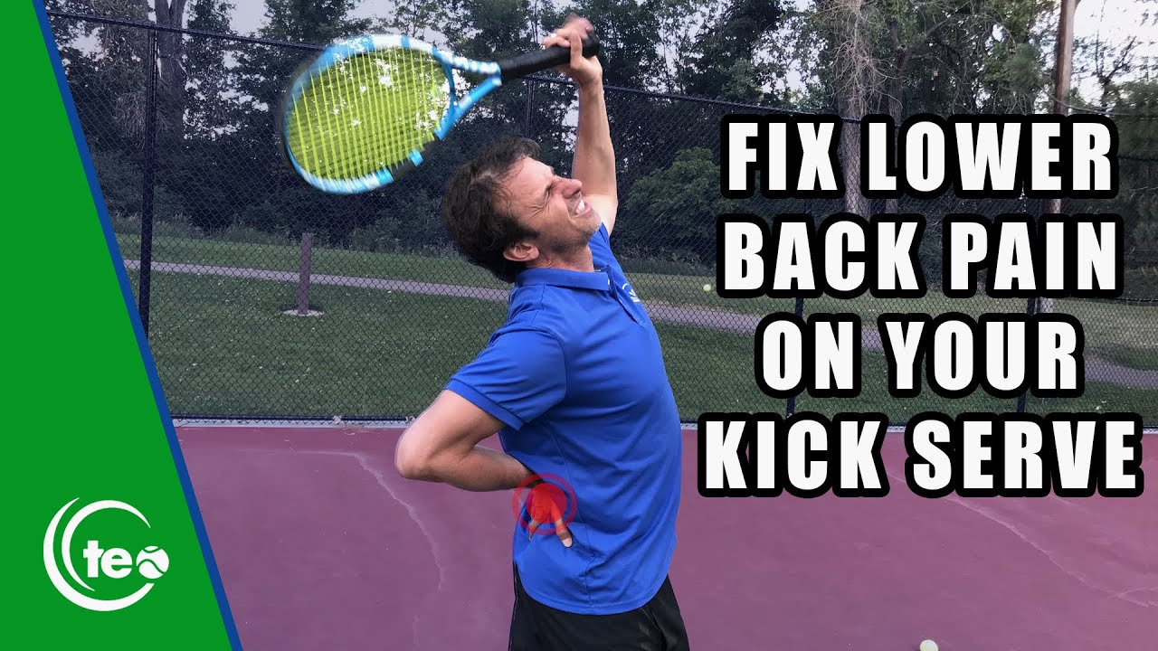 How To Fix Lower Back Pain On Your Kick Serve | TENNIS FITNESS - YouTube