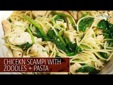 chicken-scampi-with-zucchini-noodles-&-pasta-|-the-cooking-doc