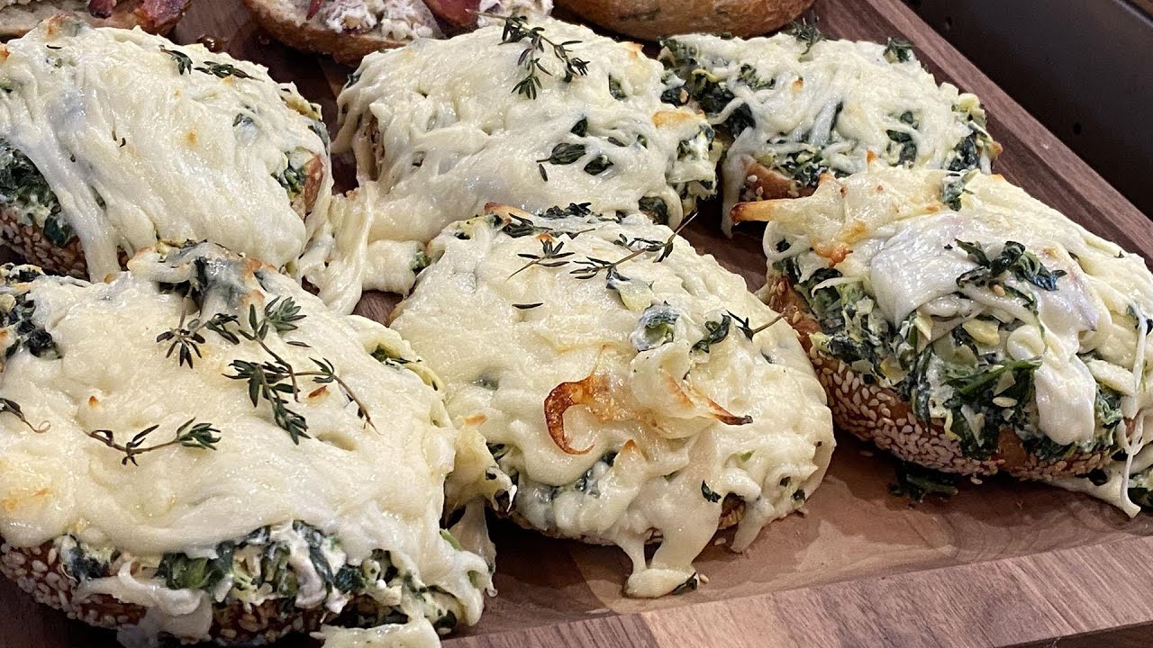 How To Make Warm Artichoke and Spinach Bagels | Rachael Ray