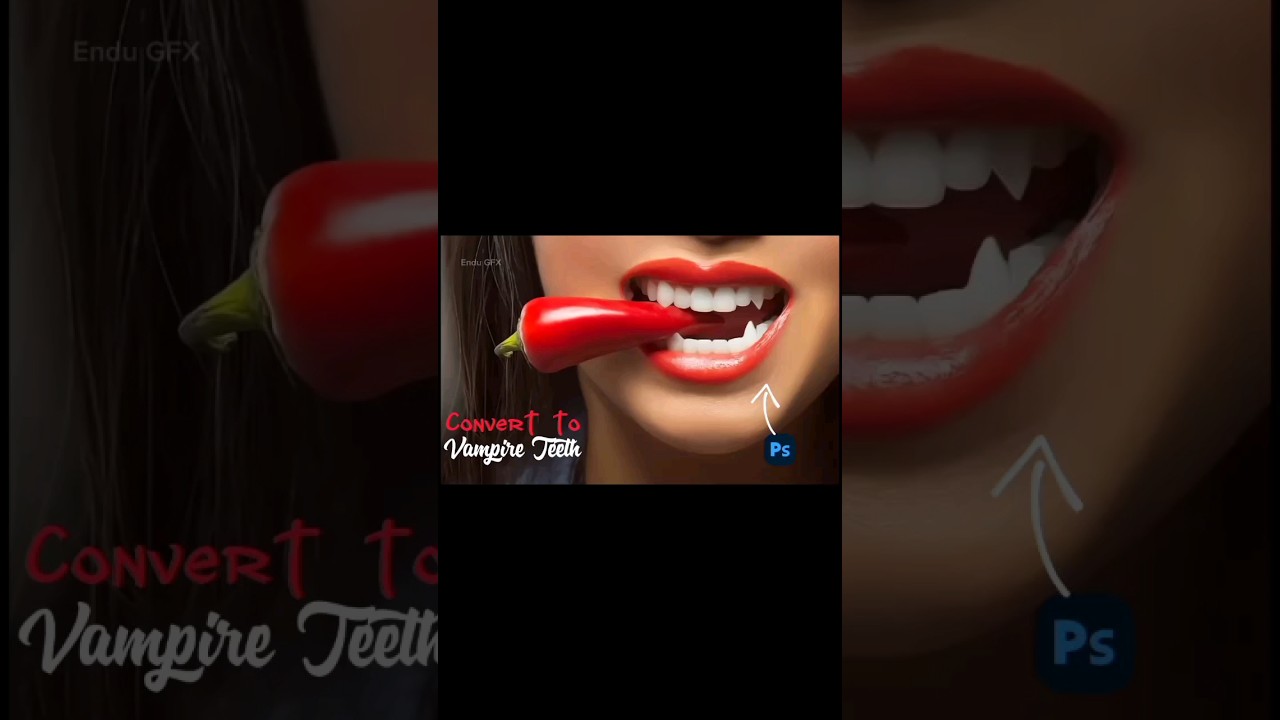 Make Vampire Teeth in Photoshop | How to edit vampire girl Photo in photoshop 