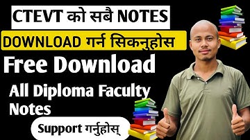 How to download CTEVT Notes 2024 .How to download CTEVT All Faculty Notes .Download Diploma Notes
