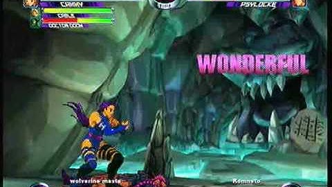 MvC2 Online (360): wolverine master (Cam/Cab/Doom) vs Brett (Cha/Spid/Psy) 11 .:4.19.10:.