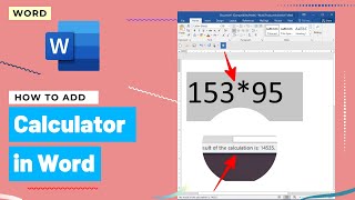 How to Add Calculator to Microsoft Word - MS Office Tutorials - Windows 10 Tips screenshot 5