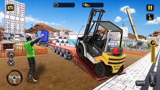 Heavy Excavator Simulator Game - Long Trailer Truck Driving Construction #1 -  Android Gameplay 2050 screenshot 4