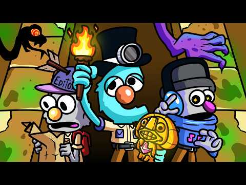3 Dumb Puppets Rob an Ancient Jungle Tomb!