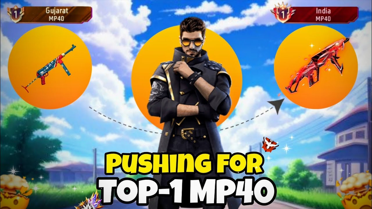 Weapon Glory Pushing in MP40 for INDIA TOP-1 | BR-RANK Free Fire