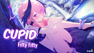 Cupid - Fifty Fifty (Twin Version)[ Lyrics // Speed Up ] | Koharu (Swimsuit) - Blue Archive Live2D