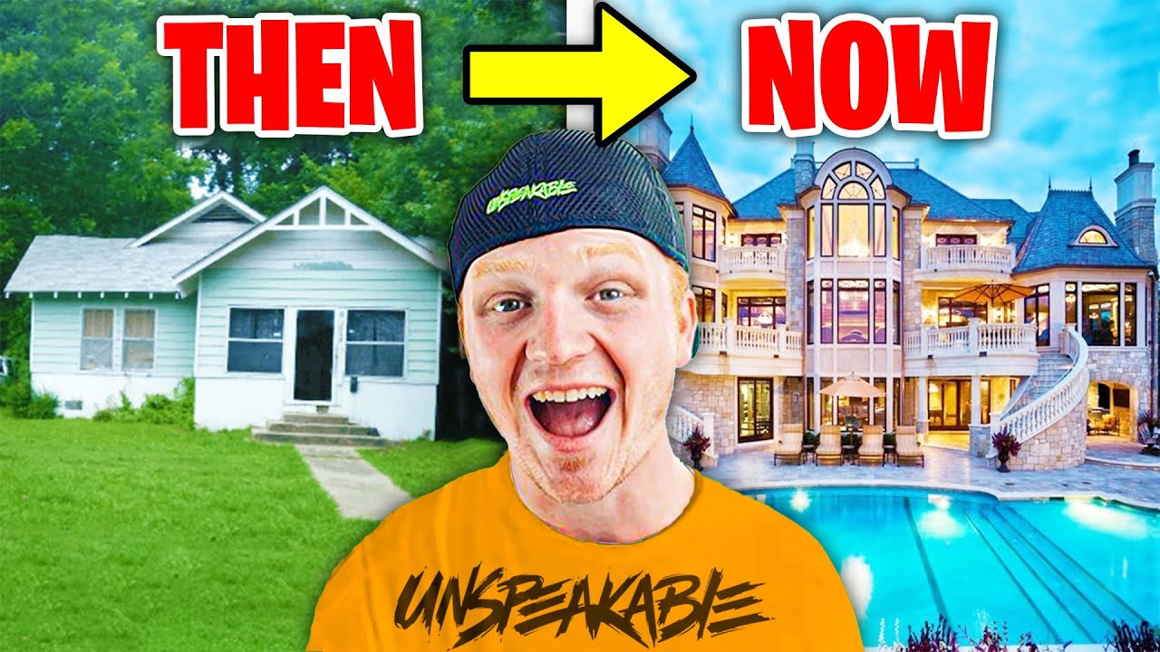 6 YouTubers Houses Then And Now! (Unspeakable, MrBeast, Preston)