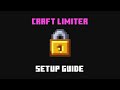 Craft Limiter Plugin - Quick Setup Guide