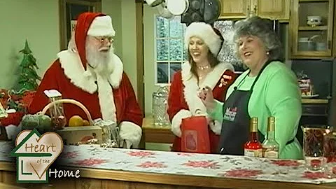 Spicy Cranberries and Punch with Santa Claus and A...
