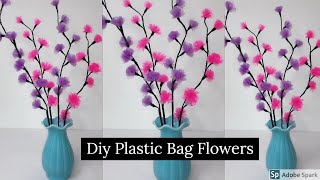 Flowers Making With Plastic Carry Bags | DIY | Carry Bags Re Use Ideas | Best Out Of Waste