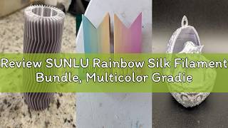 Review SUNLU Rainbow Silk Filament Bundle, Multicolor Gradient 3D Filament, Neatly Wound Shiny Silk