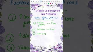 FACTORS AFFECTING PATH LOSS 🫡